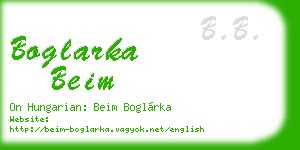 boglarka beim business card
